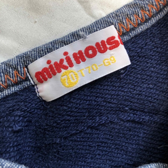 mikihouse(ミキハウス)のmikiHOUSE ミキハウス　ロンパース　ネイビー　T70-G9  キッズ/ベビー/マタニティのベビー服(~85cm)(ロンパース)の商品写真
