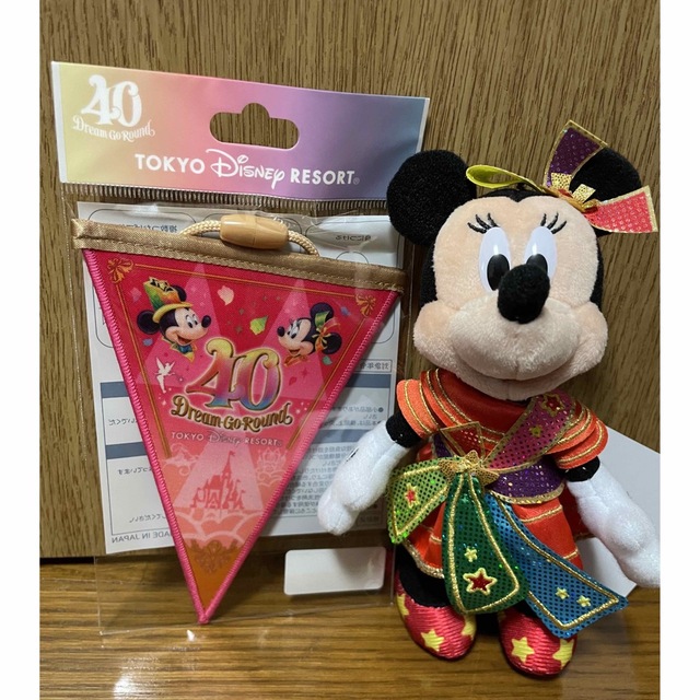 Disney(ディズニー)のtdl tdr 40周年　ディズニーランド　ガーランド　ミニー　ぬいば エンタメ/ホビーのおもちゃ/ぬいぐるみ(キャラクターグッズ)の商品写真