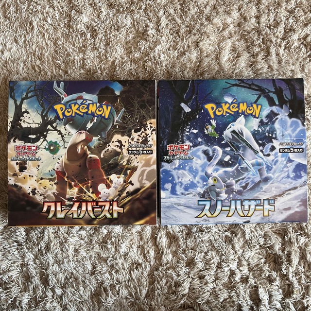 ポケモンカード スノーハザード・クレイバースト 各1BOX