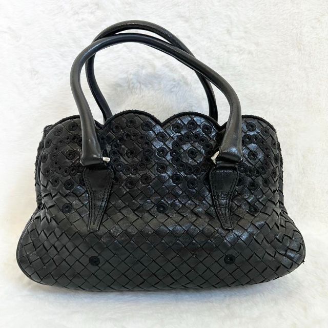 極希少✨BOTTEGA VENETA イントレ フラワーパンチング ハンドバッグ-