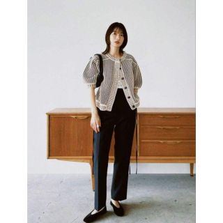 CLANE - CLANE STRIPE CABLE HALF SLEEVE CARDIGANの通販 by るかぱち