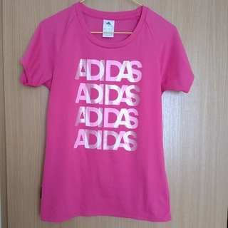 アディダス(adidas)のadidasスポーツTシャツ　ピンク(Tシャツ(半袖/袖なし))
