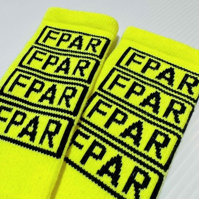 W)taps(ダブルタップス)のFPAR フォーティーパーセント ソックス 靴下 グリーン ライム ロゴ SOX メンズのレッグウェア(ソックス)の商品写真