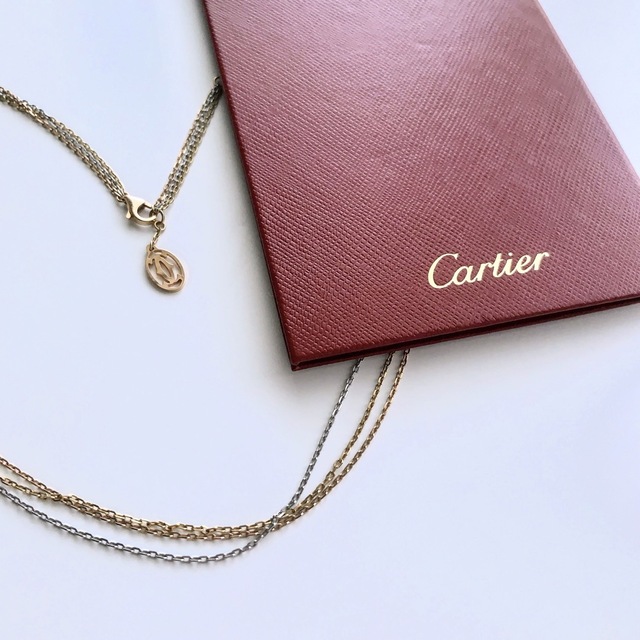 お買い得！】 Cartier K18 3連チェーン ネックレス トリニティ cartier カルティエ ネックレス 