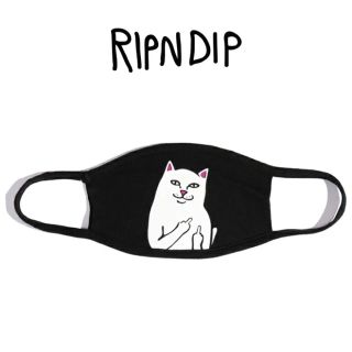 リップンディップ(RIPNDIP)のRIPNDIP 布マスク Lord Nermal Face Mask ブラック(日用品/生活雑貨)