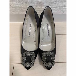 マノロブラニク(MANOLO BLAHNIK)の【新品同様】MANOLOBLAHNIK マノロブラニク ハンギシ ブラック 35(ハイヒール/パンプス)