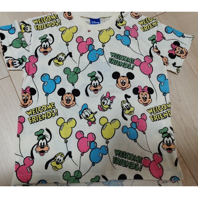 Disney(ディズニー)のバースデイ　バルーンミッキーTシャツ　白　120 キッズ/ベビー/マタニティのキッズ服男の子用(90cm~)(Tシャツ/カットソー)の商品写真