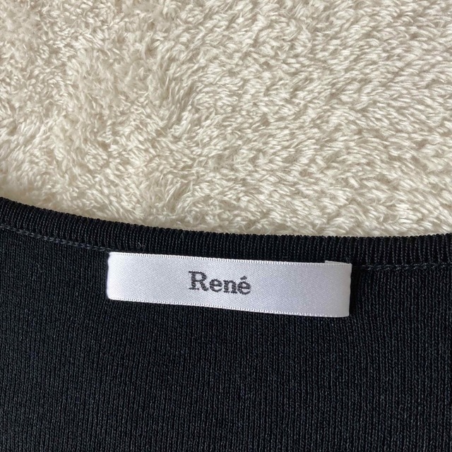 ★極美品★タグ付き★ルネ★Rene★ロングワンピース★パールジップ★黒★ブラック