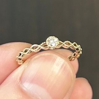 サマンサティアラ(Samantha Tiara)のサマンサティアラ　k10  一粒ダイヤモンドリング(リング(指輪))