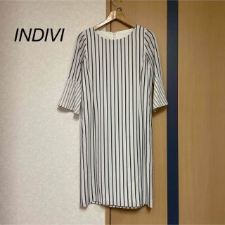 インディヴィ(INDIVI)のお値下げ　INDIVI インディビ　未使用✨ワンピース　美品✨(ひざ丈ワンピース)