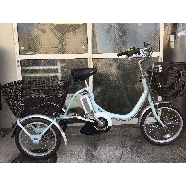 ヤマハ - 地域限定送料無料　パス　ワゴン　三輪車　12,3AH　水色　神戸市　電動自転車