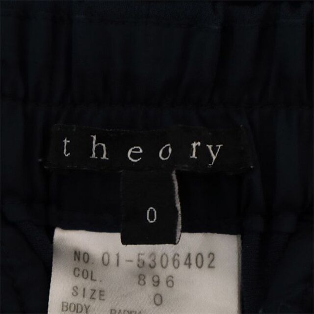 theory - セオリー テーパード パンツ 0 ネイビー theory レディース