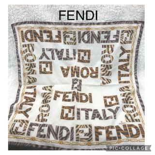 フェンディ(FENDI)のFENDI フェンディ ロゴ　綿ガーゼハンカチ(ハンカチ)