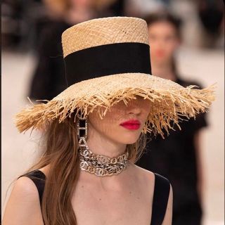 幅広type CHANEL 19SS ラフィアワイドリムハット | ito-thermie.nl
