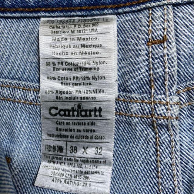 カーハート メンズ デニム パンツ ブルー ロゴ 38 2XL USA古着 90-