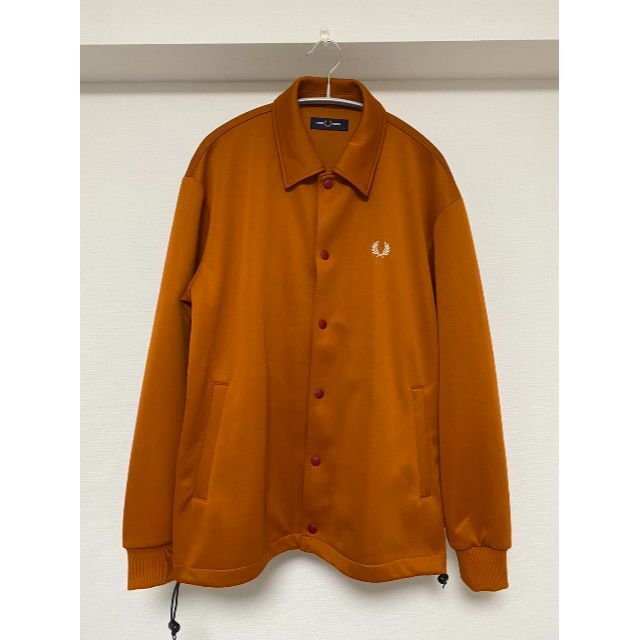 【値下げ】 FRED PERRY　トラックコーチジャケット　オレンジ　Sサイズ