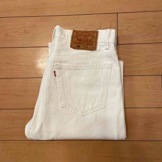 リーバイス(Levi's)の貴重 90s USA製 Levi's リーバイス 501 ホワイト デニム 白(デニム/ジーンズ)