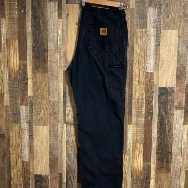 セール 60%OFF カーハート メンズ ペインターパンツ 黒 ロゴ ビッグ
