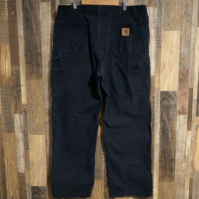 セール 60%OFF カーハート メンズ ペインターパンツ 黒 ロゴ ビッグ