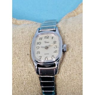 タイメックス(TIMEX)のS22）USA(*'▽')タイメックス・BACELL電池交換済みシルバーレディス(腕時計)