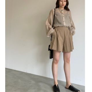 トゥデイフル(TODAYFUL)の【新品未使用】Neuna麻リネンキュロットハイウエストパンツ(ショートパンツ)