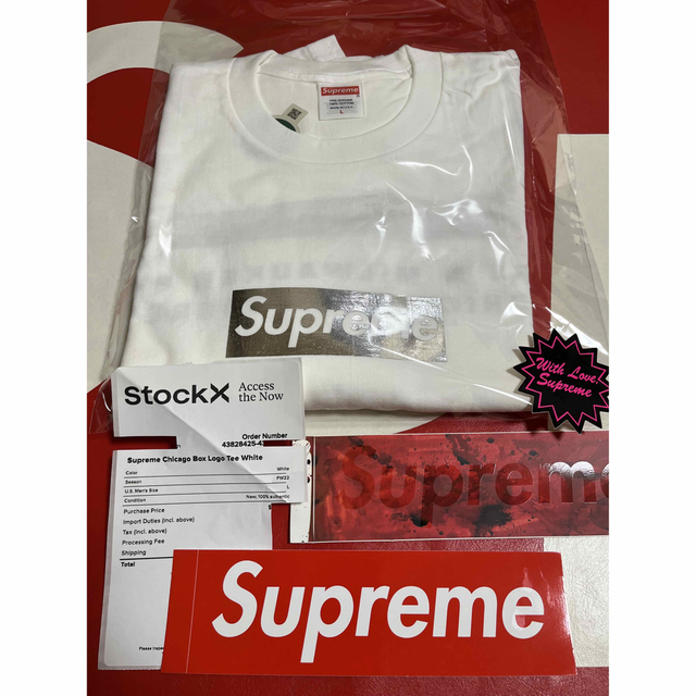 Supreme Chicago Box Logo Tee "White"