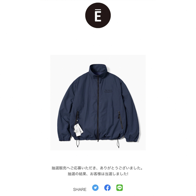 ENNOY スタイリスト私物 NYLON JACKET M Navy Blue 1