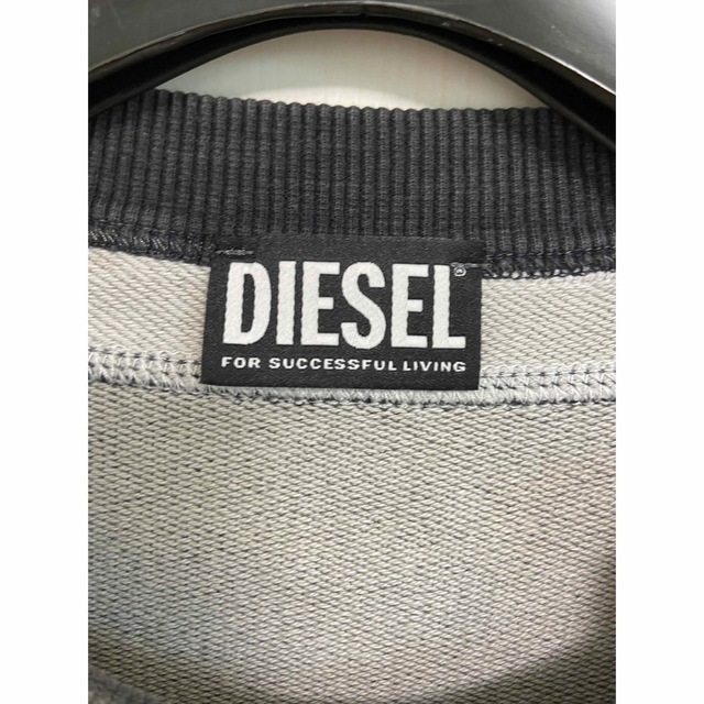 ★新品タグ付き★希少XL★クルーネックスウェットDIESELディーゼル 切り替え