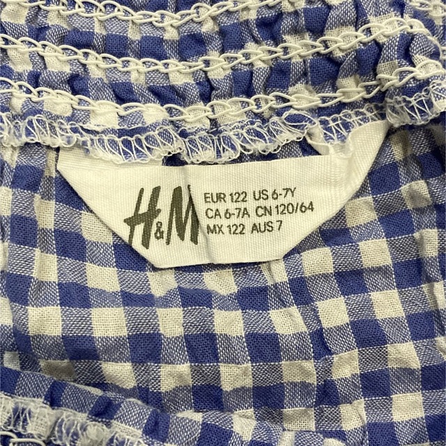 H&M(エイチアンドエム)のH&M ギンガムチェック　キャミソールワンピース美品 キッズ/ベビー/マタニティのキッズ服女の子用(90cm~)(ワンピース)の商品写真