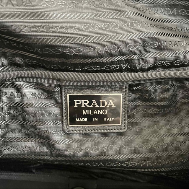 激レア値下✨PRADA2wayキャリーバッグ　ボストン　ゴロ　ネームタグ付き