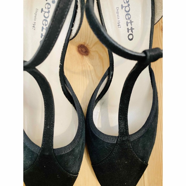 repetto(レペット)のrepetto ヒールパンプス　Tストラップ　レペット　黒 レディースの靴/シューズ(ハイヒール/パンプス)の商品写真