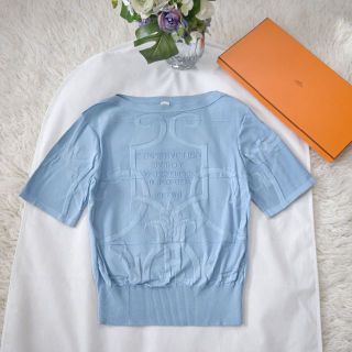 エルメス(Hermes)の★HERMES★美品★刺繍★ジャガード★シルクコットン★ニット(ニット/セーター)