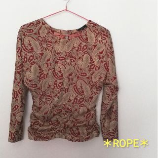 ロペ(ROPE’)の【ROPE】ペイズリー柄のTOPS&スカート★(ひざ丈ワンピース)