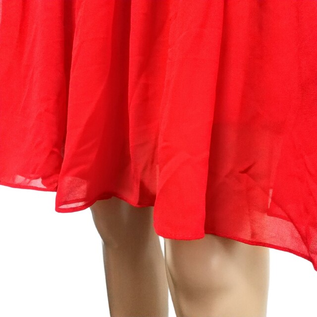 デコルテレース×ビジュー フレア ミディドレス パーティードレス キャバドレス レディースのフォーマル/ドレス(ミディアムドレス)の商品写真