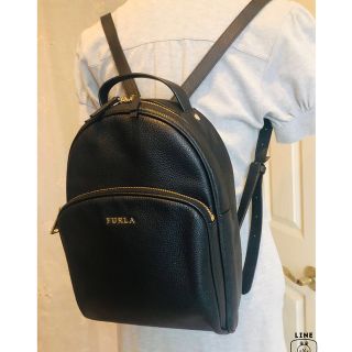 フルラ(Furla)の約4.3万美品本物フルラ高級レザーリュックサック♫オシャレ品(リュック/バックパック)