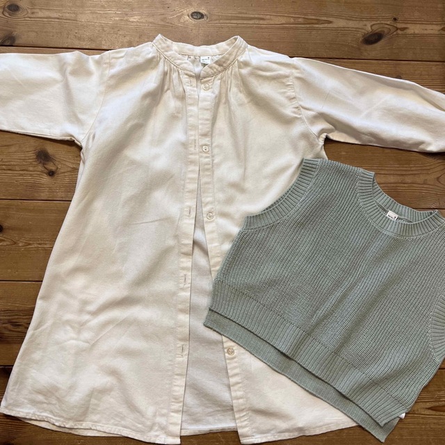 apres les cours(アプレレクール)の子供服　ワンピース110 ベストセット キッズ/ベビー/マタニティのキッズ服女の子用(90cm~)(ワンピース)の商品写真