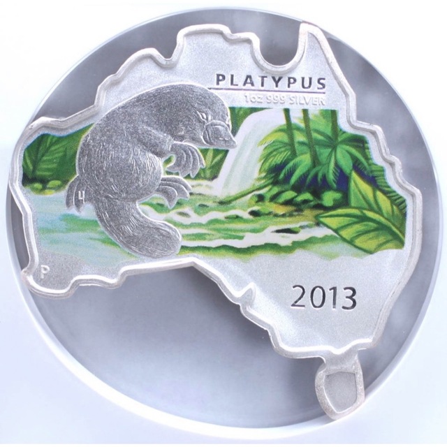 【◎最終値下げ】1oz 銀貨 オーストラリア地図 カモノハシアンティークコイン