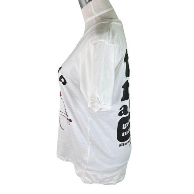 Rakuten RNA SWEAT 7分袖Tシャツ Uネック ドクロシャツ オフホワイト
