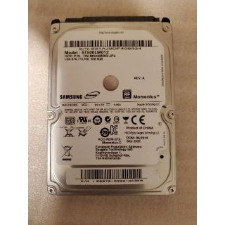 サムスン(SAMSUNG)のSAMSUNG 2.5インチHDD 500GB ケース付き(PCパーツ)