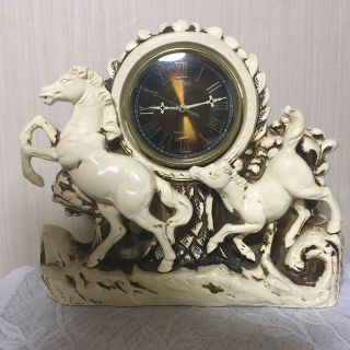 SEIKO - ☆ヴィンテージ☆馬 置時計 SEIKO 置き時計 時計 ペガサス