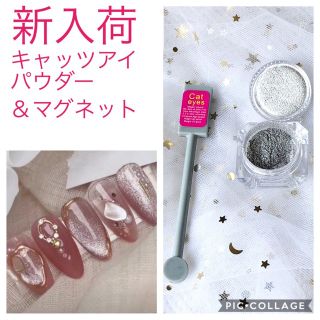 キャッツアイパウダー&マグネットセット(ネイル用品)