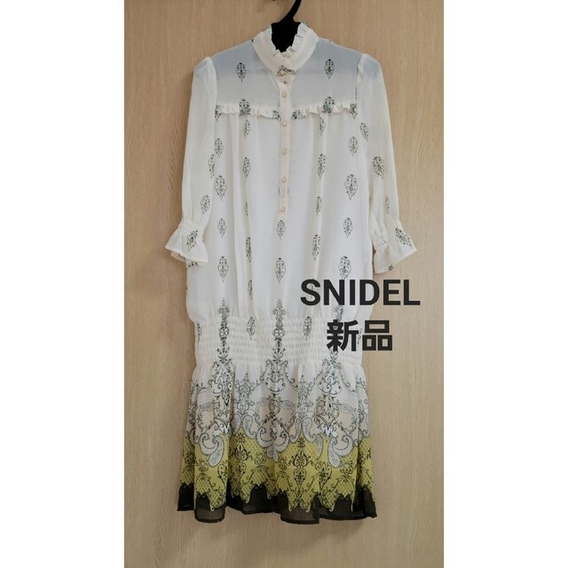 SNIDEL(スナイデル)のSNIDEL ワンピース 七分袖 サイズ1 新品 送料無料 レディースのワンピース(ミニワンピース)の商品写真