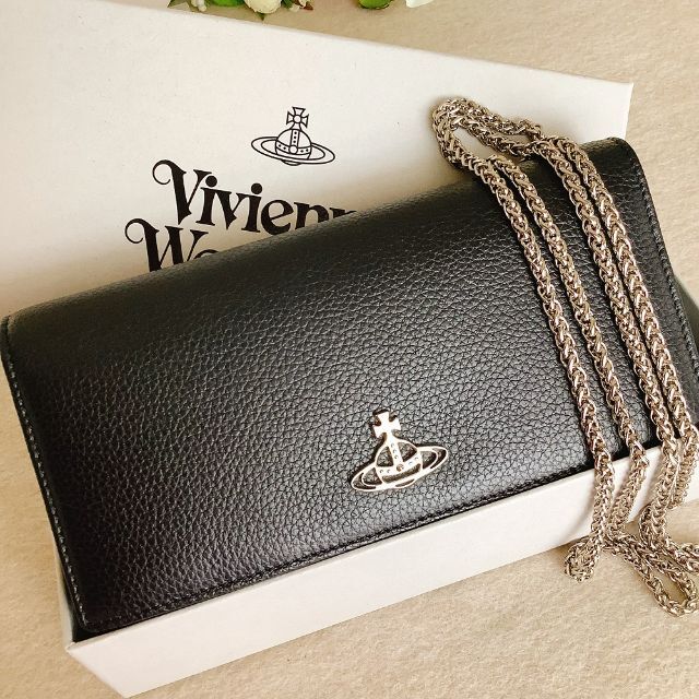 Vivienne Westwood(ヴィヴィアンウエストウッド)の【VIVIENNE WESTWOOD】チェーンウォレット 長財布 スマホ入ります レディースのファッション小物(財布)の商品写真