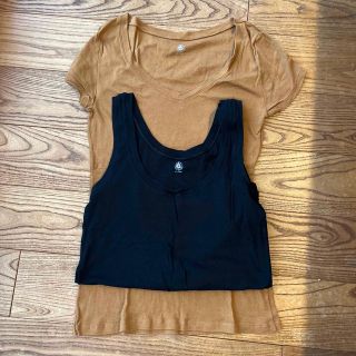 プチバトー(PETIT BATEAU)のプチバトー　Tシャツノースリーブ2枚セット(Tシャツ(半袖/袖なし))