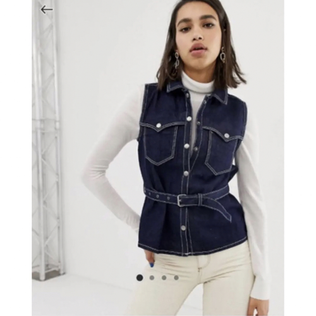 asos(エイソス)のさっきー様専用asos デニム　ベスト レディースのトップス(ベスト/ジレ)の商品写真