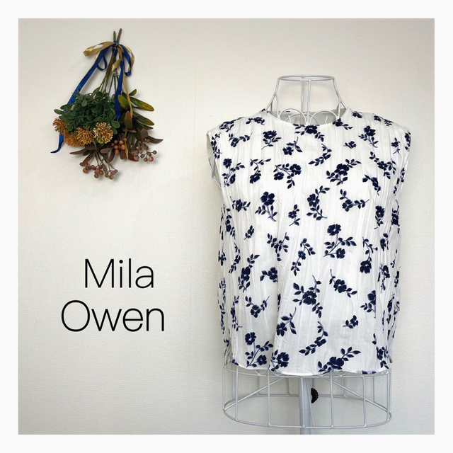 Mila Owen(ミラオーウェン)の【Mila Owen】ミラオーウェン　ハンカチーフヘムワッシャー レディースのトップス(シャツ/ブラウス(半袖/袖なし))の商品写真