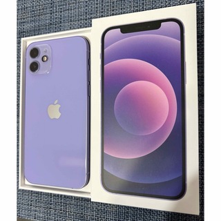 アイフォーン(iPhone)のiPhone12 64gb SIMフリー　本体　パープル(スマートフォン本体)