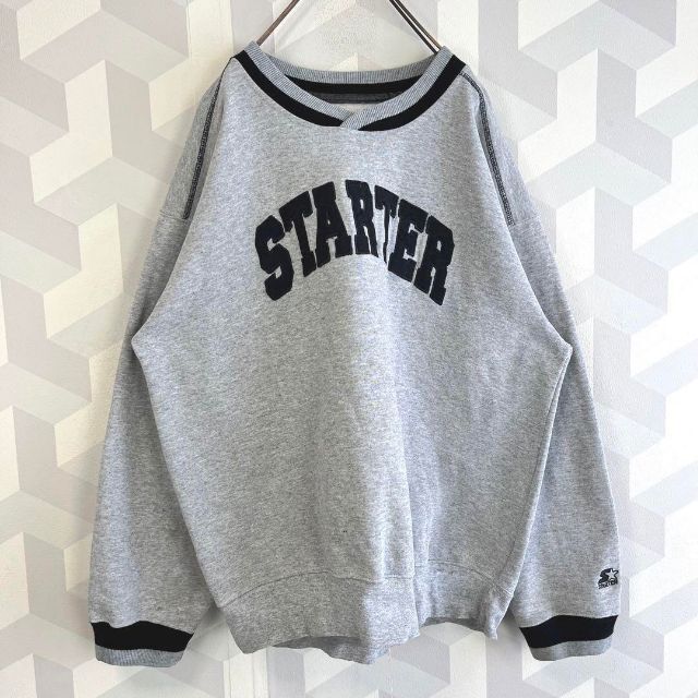 STARTER - 【スターター】USA製XL肉厚 刺繍デカロゴ スウェット