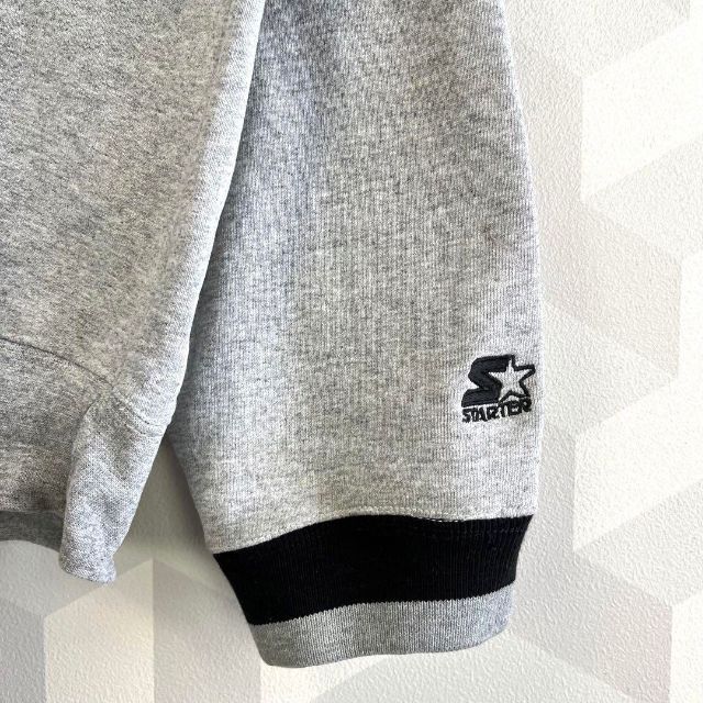 スターター】USA製XL肉厚 刺繍デカロゴ スウェットトレーナーstarter