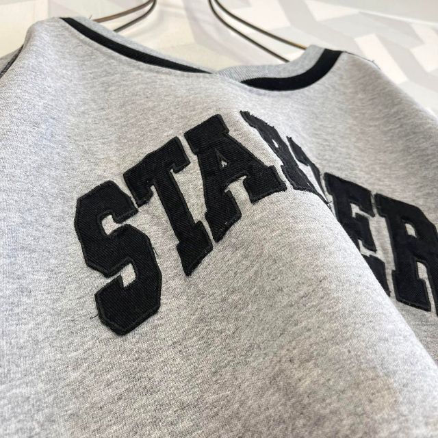 スターター】USA製XL肉厚 刺繍デカロゴ スウェットトレーナーstarter